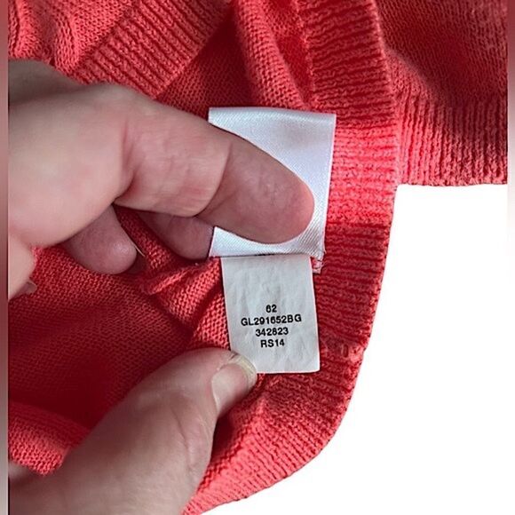 🌴 Tucker+Tate Spring Cardigan Sweater Coral Girls Large/14 - Picture 6 of 9